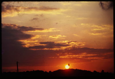 Silhouette of landscape at sunset