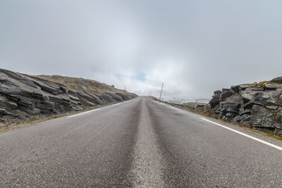 Road through rock formation