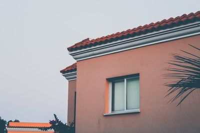 Low angle view of building against clear sky