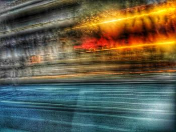 Defocused image of illuminated lights