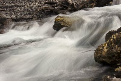 Scenic view of waterfall