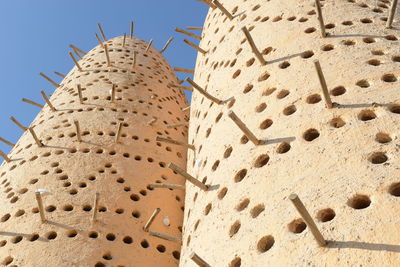 Low angle view of traditional building against sky