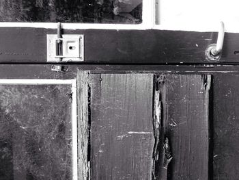 Close-up of old wooden door