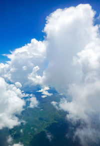 Low angle view of clouds in blue sky