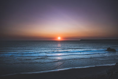 View of sea at sunset