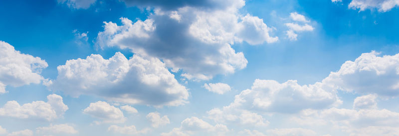 Low angle view of clouds in blue sky