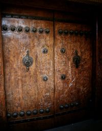 Close-up of wooden door