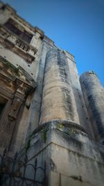Low angle view of historic building against sky