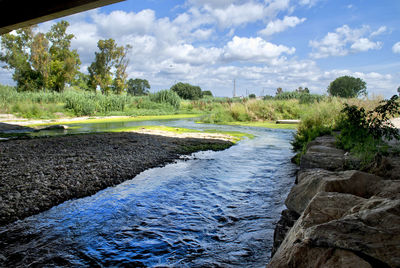 Scenic view of river against sky