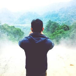 Man standing on mountain