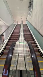 Low angle view of escalator