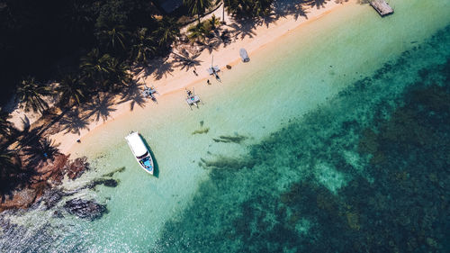 High angle view of sea