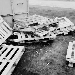 High angle view of airplane