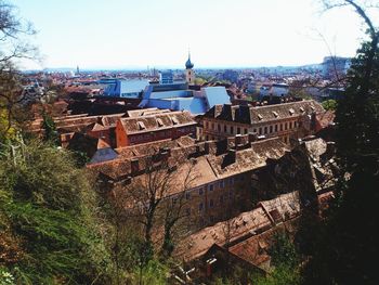 High angle view of cityscape