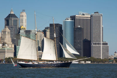 View of skyscrapers in city