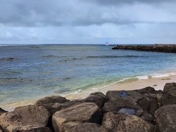 Scenic view of sea against sky