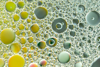 Full frame shot of bubbles in water