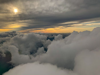 Scenic view of cloudscape against sky during sunset