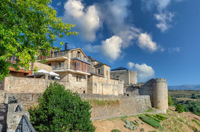 Low angle view of historic building against sky