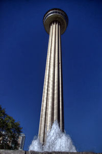 Low angle view of tower against clear sky