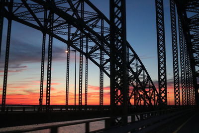 Bridge against sky during sunset