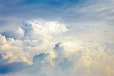 Low angle view of clouds in sky