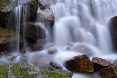 Scenic view of waterfall