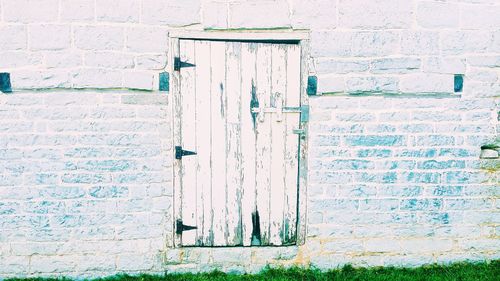 Close-up of closed door