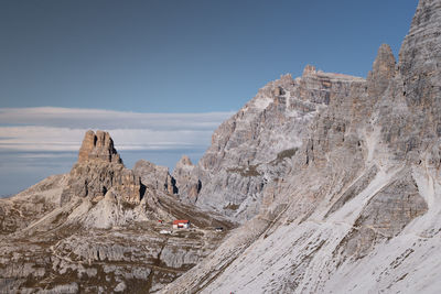 Rock formations on mountain