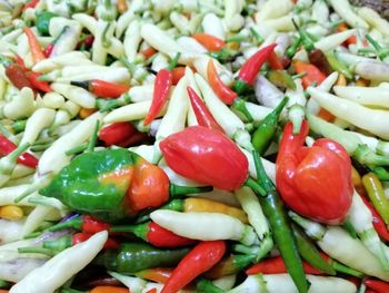 Full frame shot of chopped vegetables