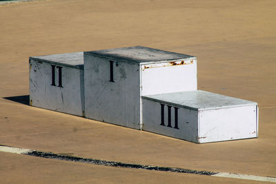 High angle view of building on beach