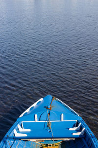 Boat sailing in sea