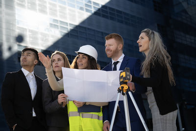 Portrait of business colleagues working in office