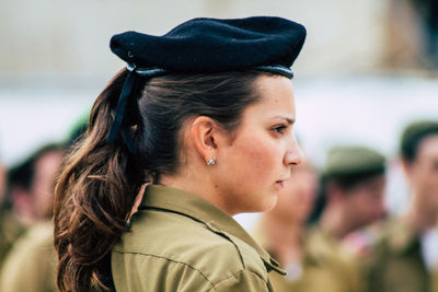 Close-up portrait of woman