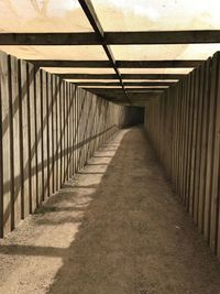 Empty corridor in building