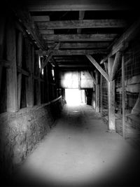 Empty corridor of building