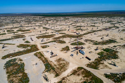 Oil pump oil rig energy industrial machine for petroleum. field in california, united states.