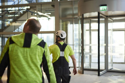 Workers at building site