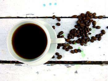 Coffee cup on table