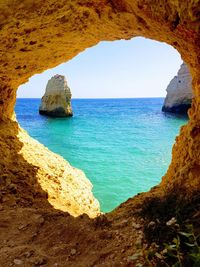 Rock formations in sea