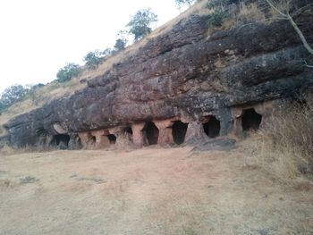 Rock formations against sky