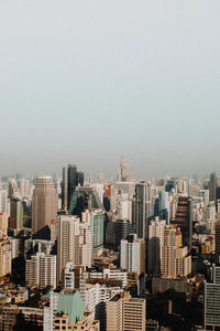 Cityscape against clear sky