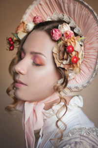 Close-up portrait of a woman