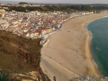 High angle view of beach