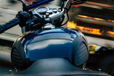 Close-up of motor scooter