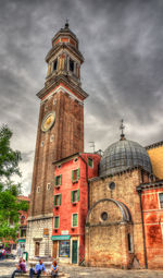 Low angle view of historic building against sky