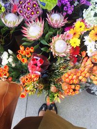 Close-up of hand holding flower