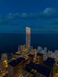 High angle view of cityscape against sky