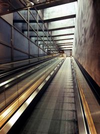 View of escalator in building