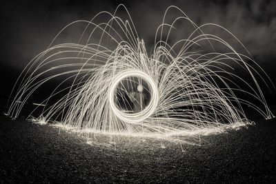 Light trails at night